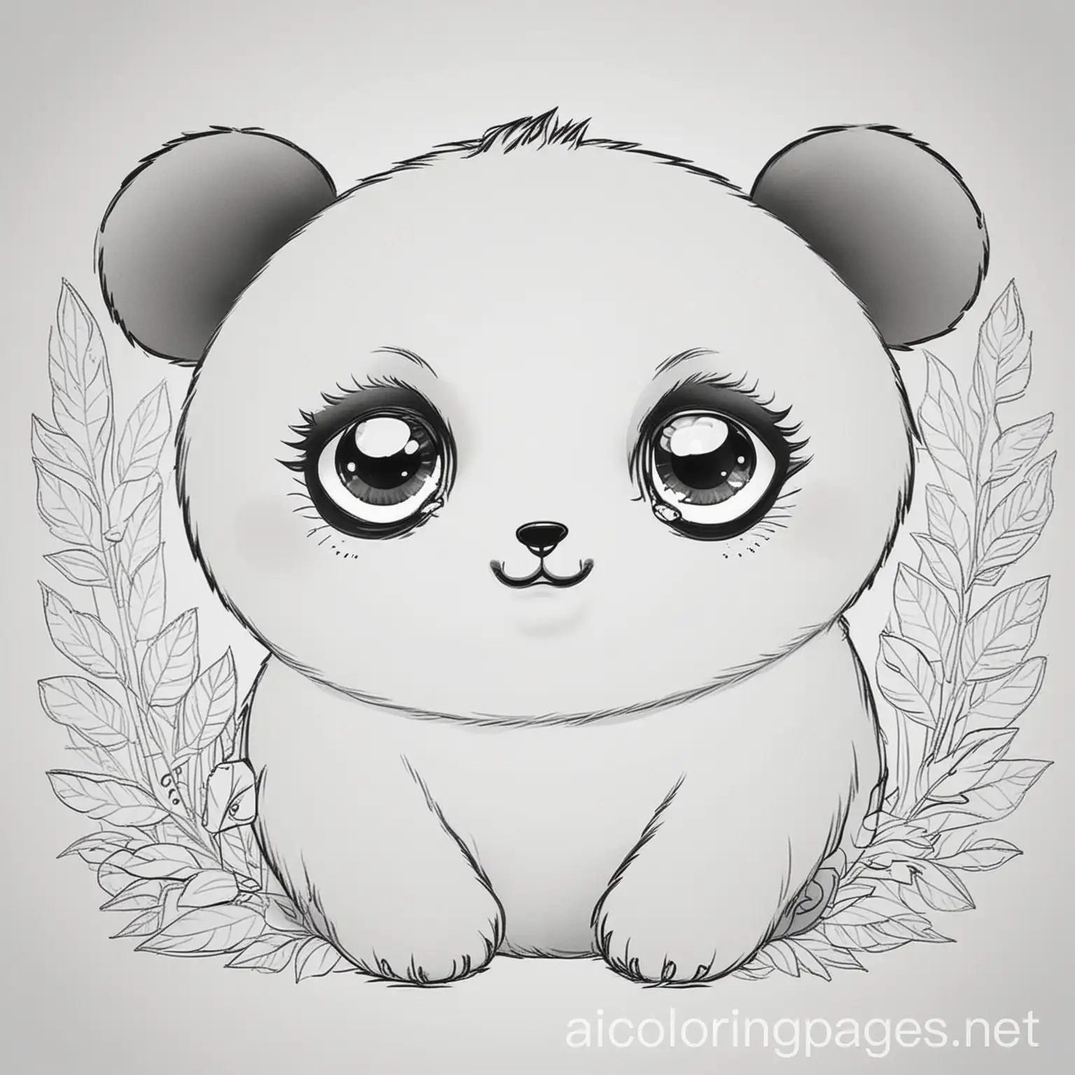 Smiling-Pandas-Kawaii-Style-Coloring-Page