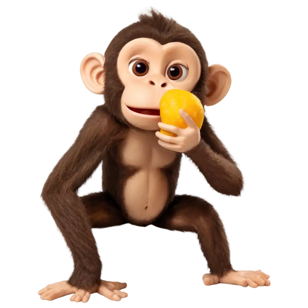 HighQuality-PNG-of-a-Monkey-Eating-Mango-Perfect-for-Digital-Art-and-Design-Projects