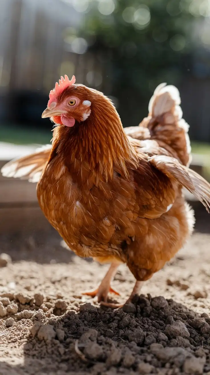 Happy-Rhode-Island-Red-Hen-Enjoying-a-Dust-Bath-in-the-Backyard