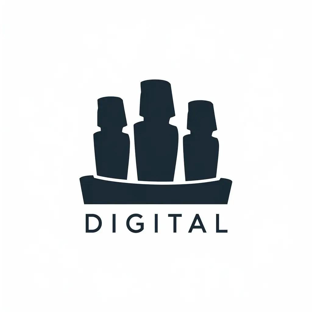 LOGO Design for Digital Easter Island Statues Symbol for Technology Industry