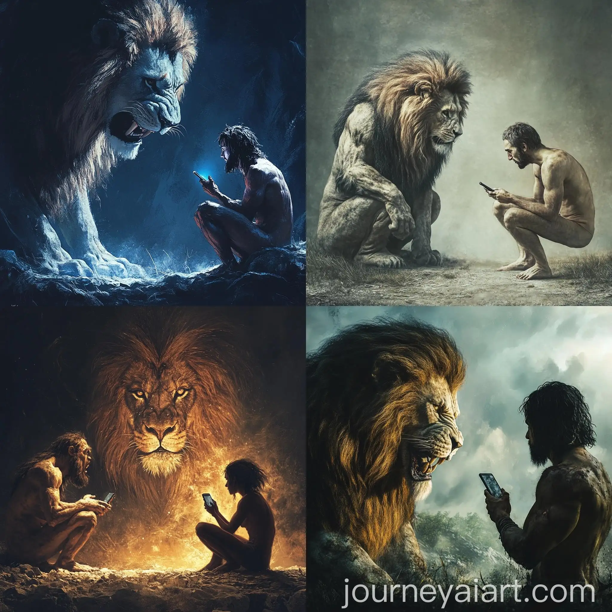Evolution-of-Uncertainty-Caveman-and-Modern-Person-Anxiety