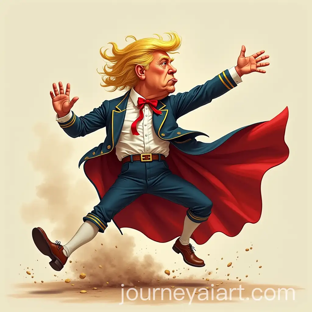 Caricature-ofAI-Image-Prompt-Expansion-Toro-Miura-in-Spanish-Torero-Style-with-Trump-Twirling-in-the-Air