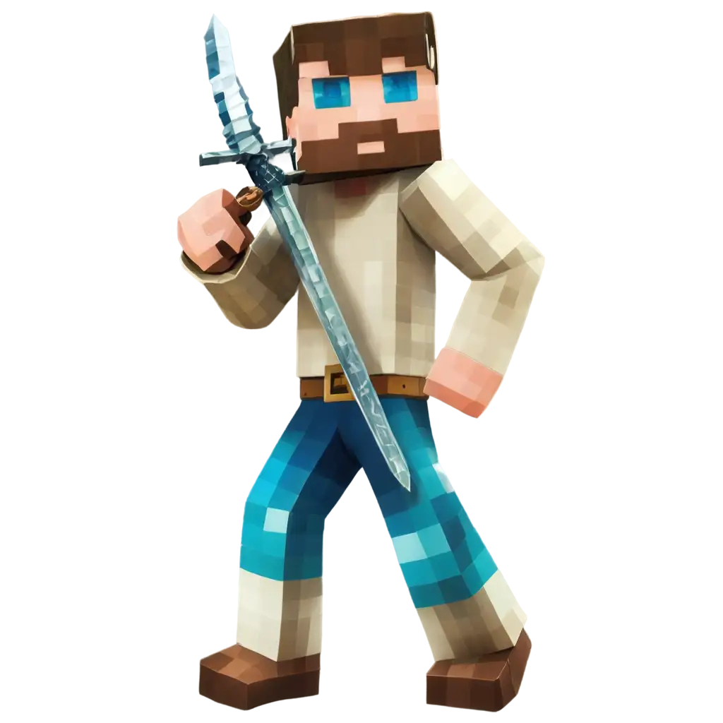 Steve-from-Minecraft-with-Sword-PNG-Image-Crafted-for-Gamers-and-Fans