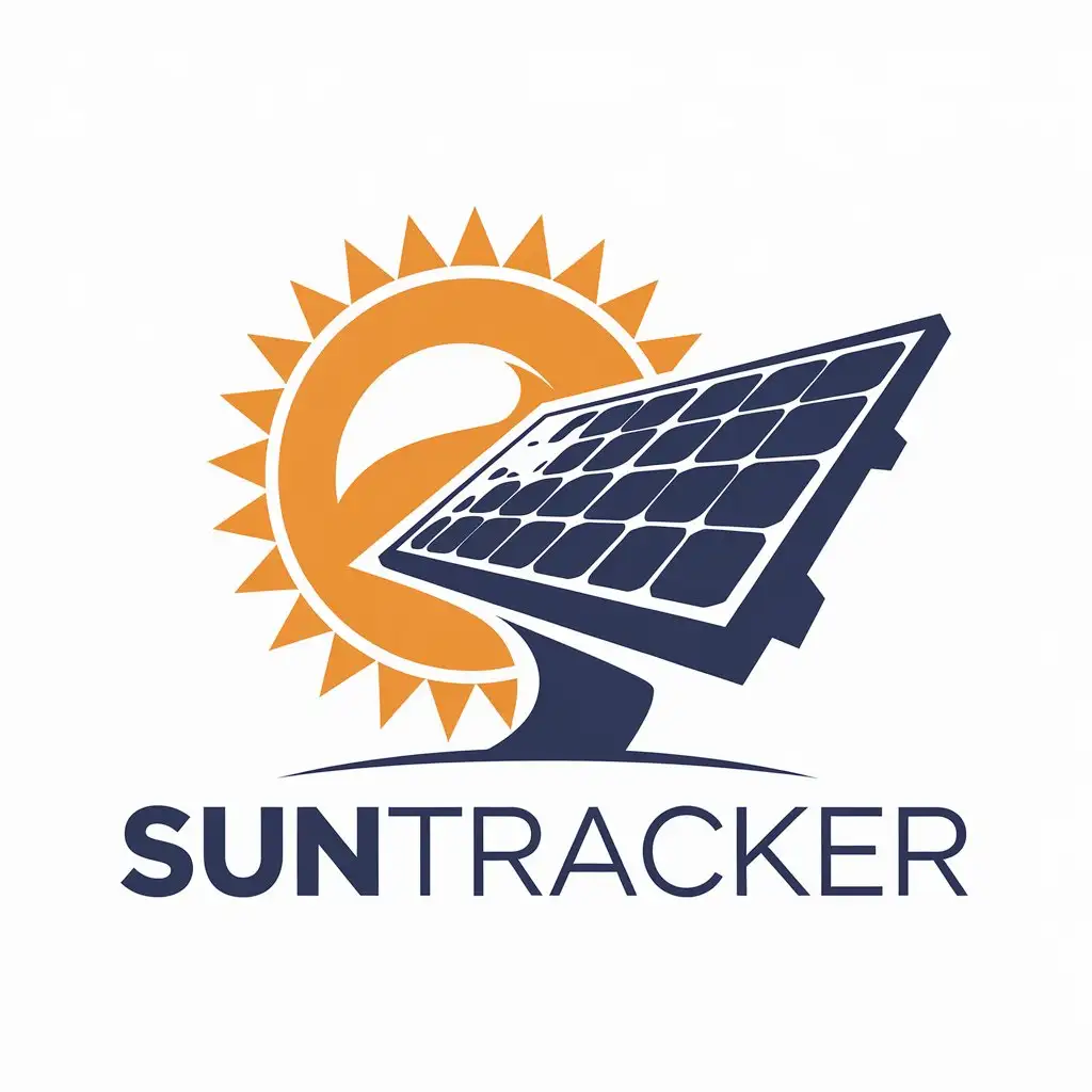 LOGO Design for SunTracker Solar Panel Energy Board Concept with Modern Technology Theme