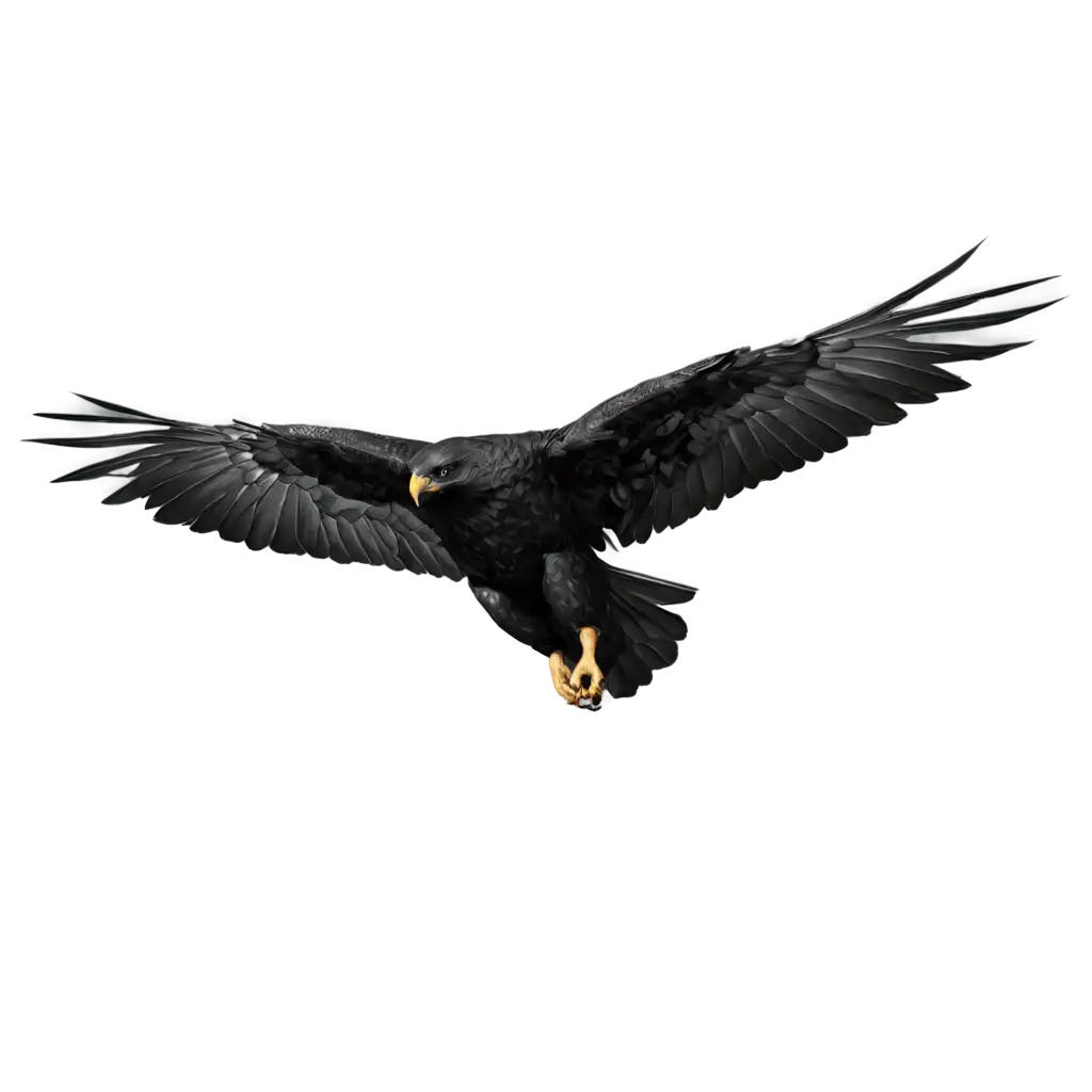 Stunning-PNG-Image-of-a-Majestic-Black-Eagle-in-Flight