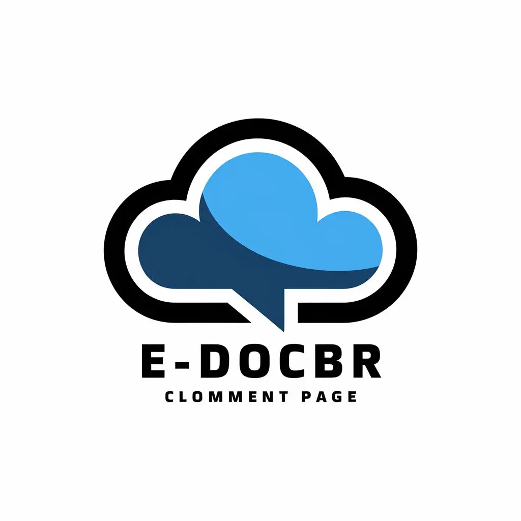 LOGO Design for edocbr Cloud Comment Page Symbol with Clear Background