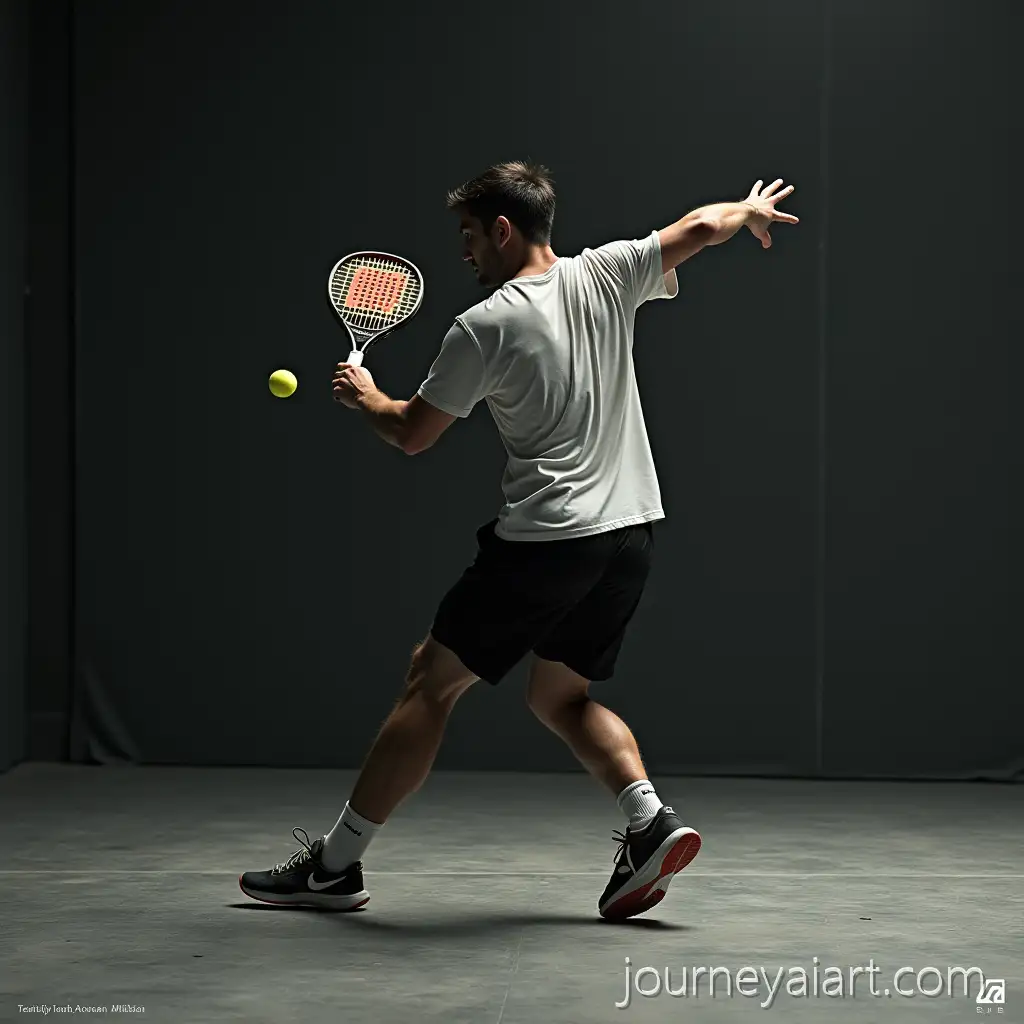 AI-Image-Prompt-ExpansionMan-Playing-Padel-with-Dark-Concrete-Background-in-Hyperrealistic-Style