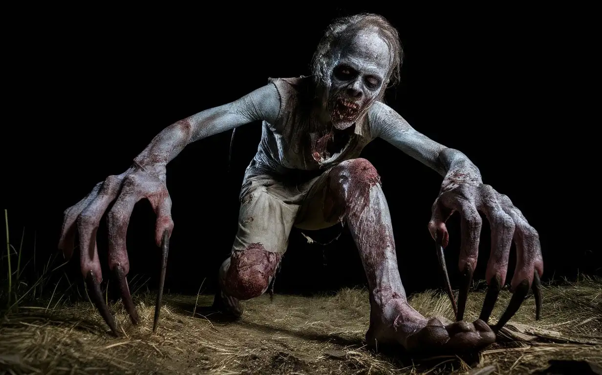 Decomposing-Zombie-Man-Pursuing-Prey-at-Night