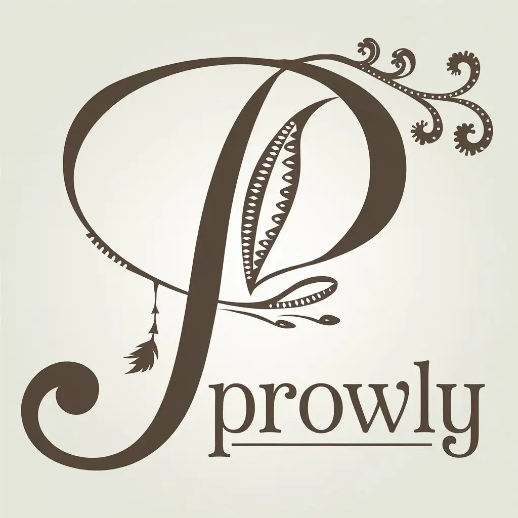 LOGO Design for Prowly Vector Logo for Womens Products with a Moderate Style