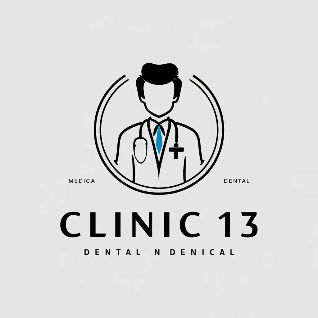 LOGO Design For Clinic 13 Vector Logo with Doctor and Medicine Theme