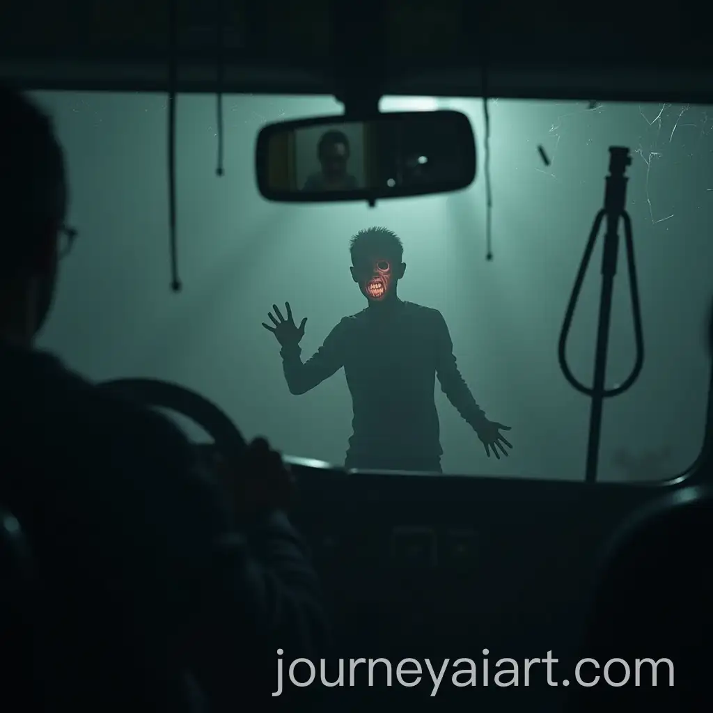 Surreal-Horror-Scene-Nightmarish-Bus-Encounter-with-Distorted-Reflections