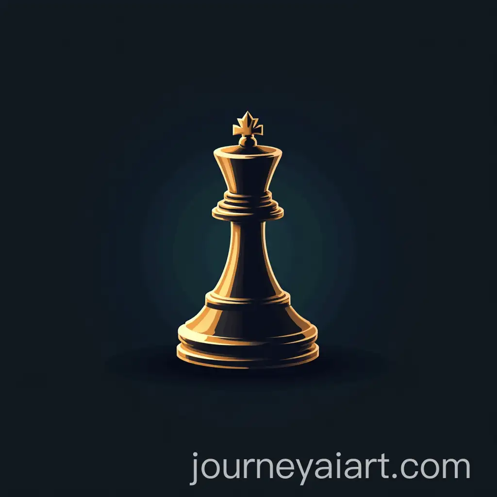 Luxury-Chess-Game-App-Logo-with-Elegant-Chess-Piece-and-Metallic-Colors
