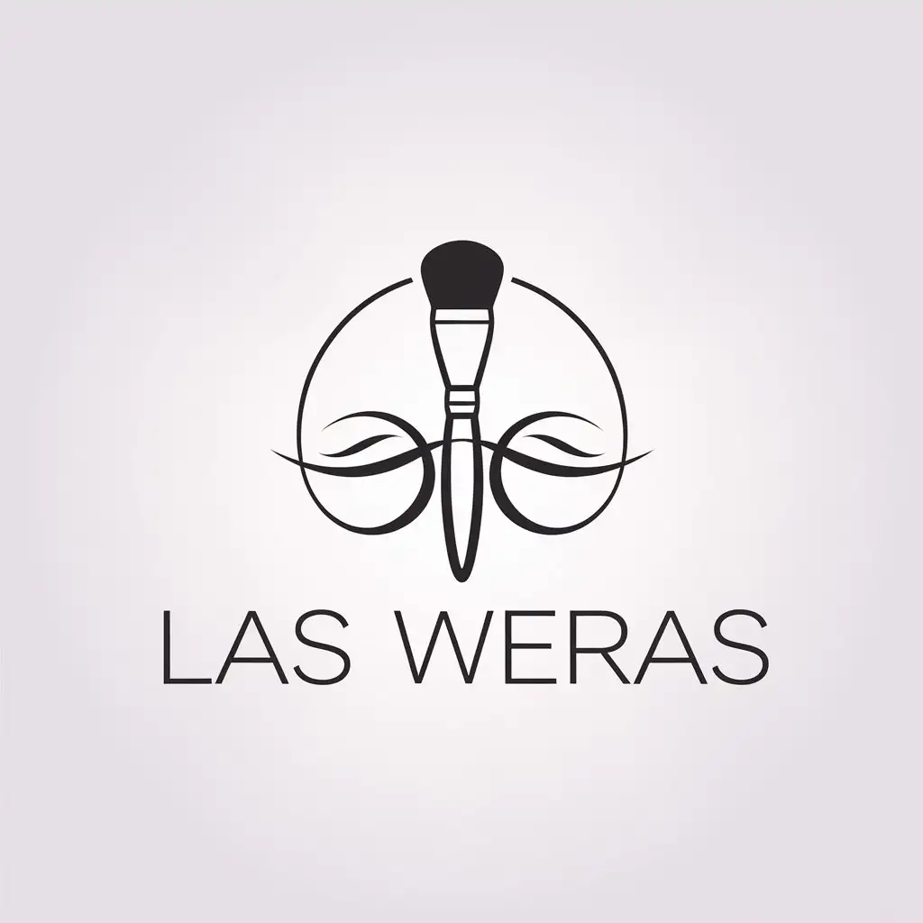 LOGO Design for Las Weras Minimalistic Makeup Theme for Beauty Spa Industry