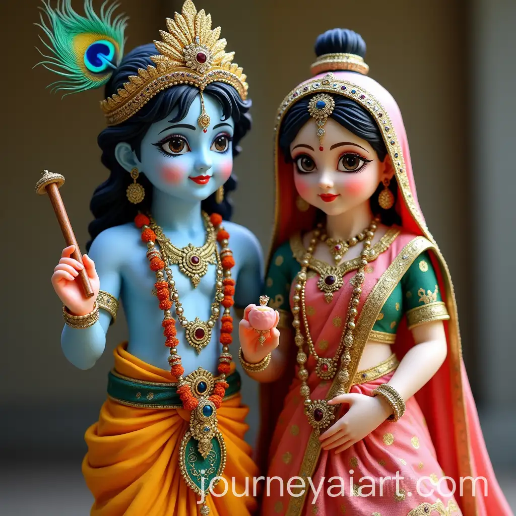 Radha-and-Krishna-Swapped-Roles-in-Traditional-Indian-Attire
