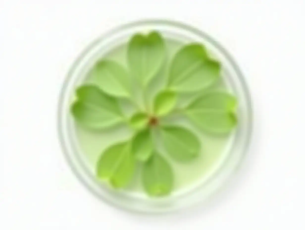 Fresh-Leaves-in-a-Petri-Dish-A-Closeup-View-on-White-Background