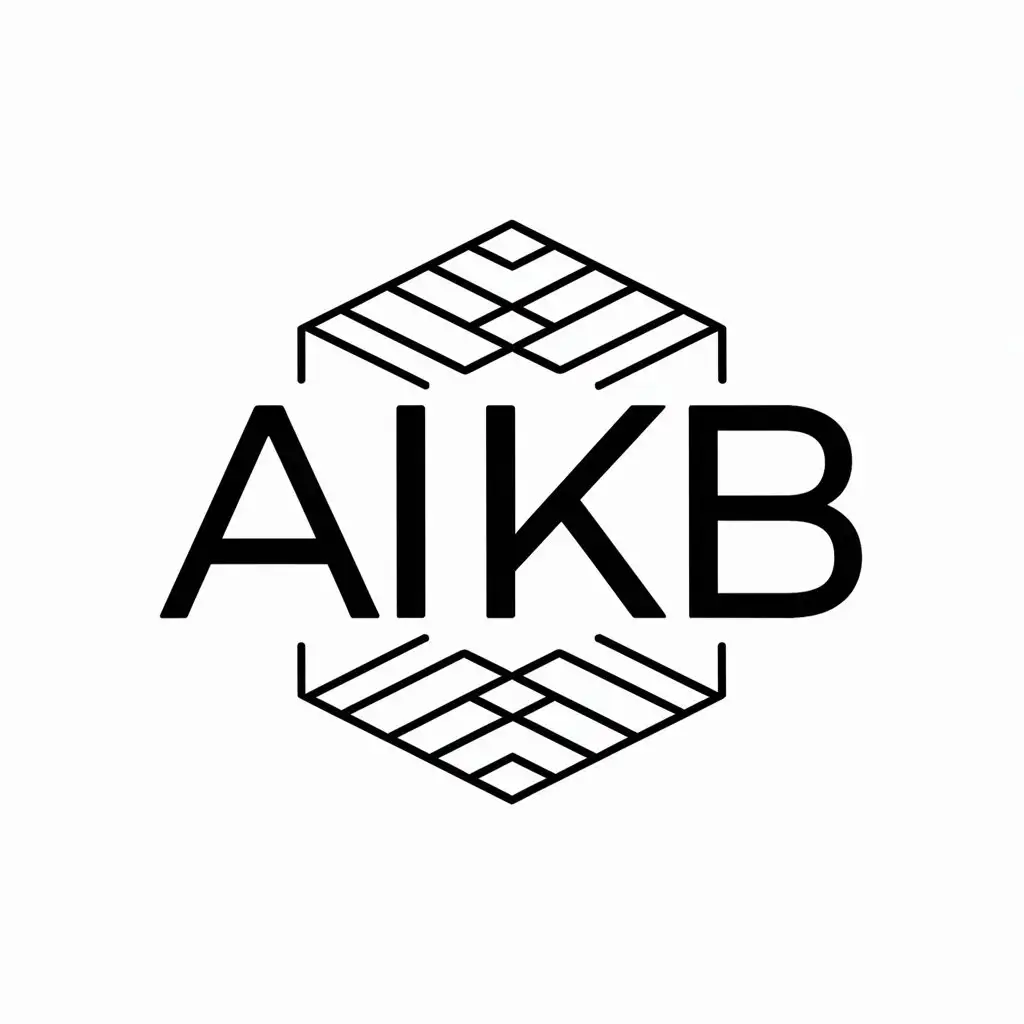 a vector logo design,with the text "AI LKB", main symbol:AI Knowledge Database,Moderate,be used in Technology industry,clear background