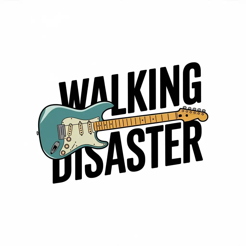 LOGO Design for Walking Disaster Seafoam Colored Fender Stratocaster in Entertainment Industry