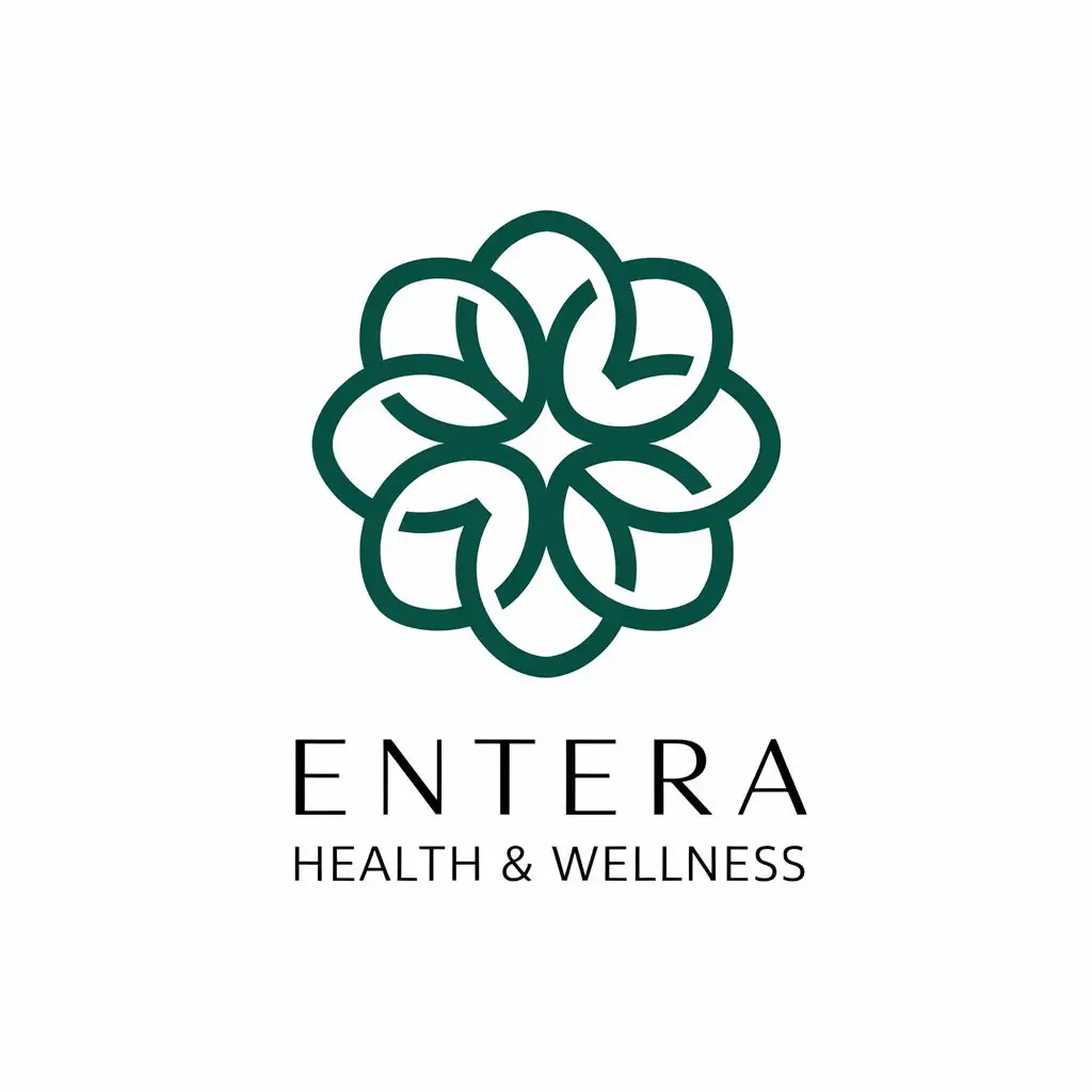 LOGO Design for Entera Health Wellness Vector Design with Integrative Whole Encompass Theme for Beauty Spa Industry