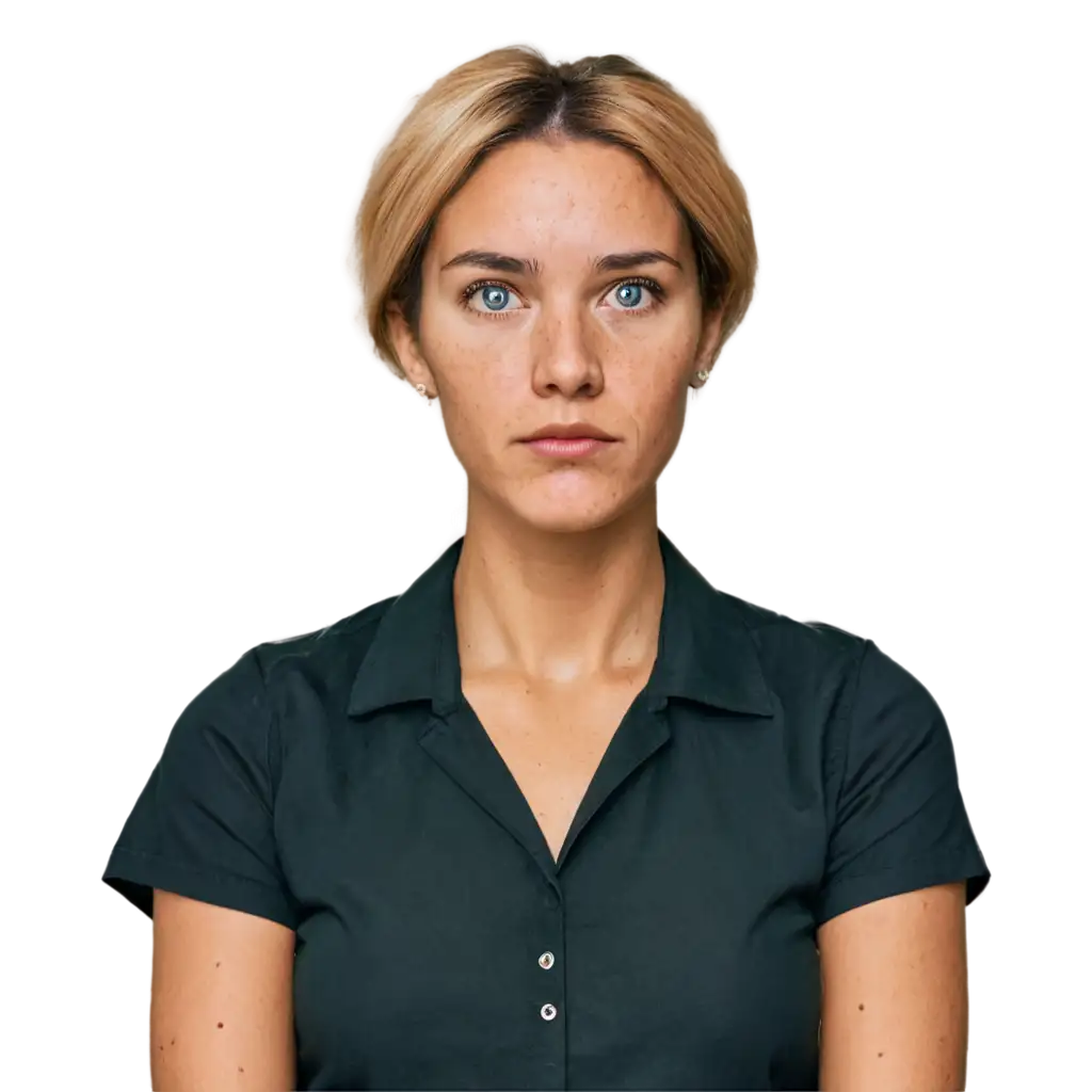 Realistic-PNG-Portrait-of-a-30YearOld-American-Woman-with-Acne-Scars-and-Freckles