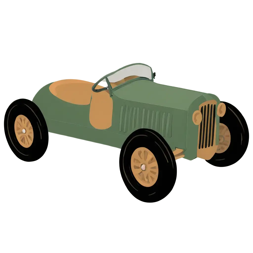 Vintage-Kids-Car-2D-Cartoon-PNG-Image-for-Creative-Projects