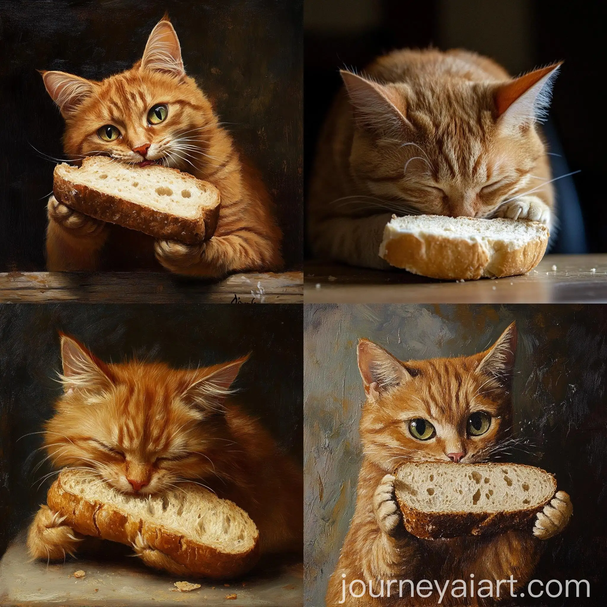 Ginger-Cat-Eating-Bread