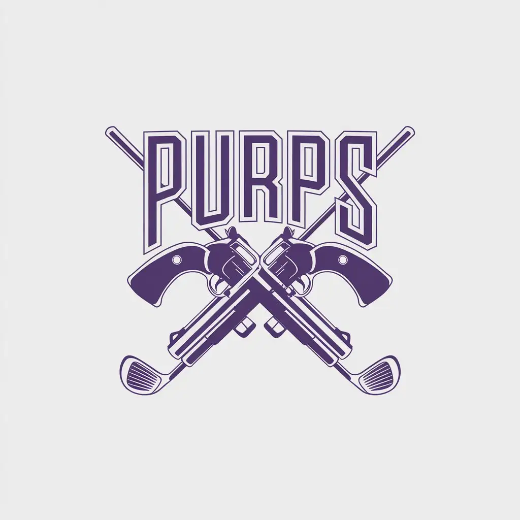 LOGO Design for Purps Pistols Golf Clubs Gang Purple Theme