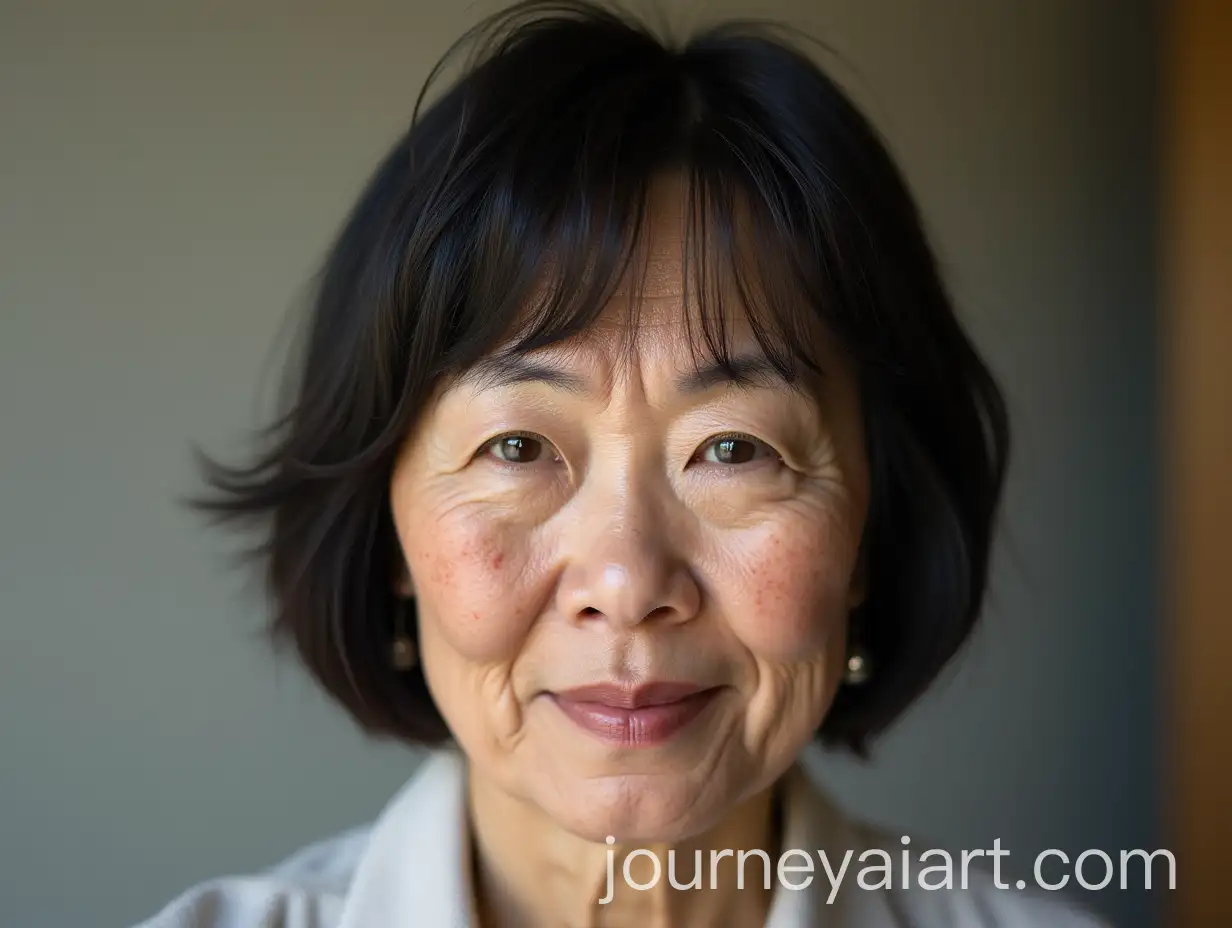 Freckled-Korean-Woman-with-a-Short-Lulu-Bob-Haircut