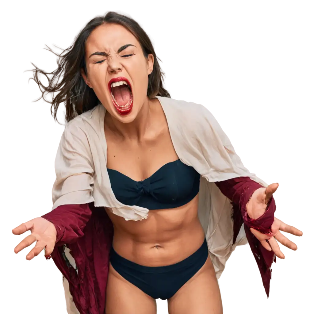 Girl-Screaming-in-Blood-HighQuality-PNG-Image-for-Dramatic-Visuals