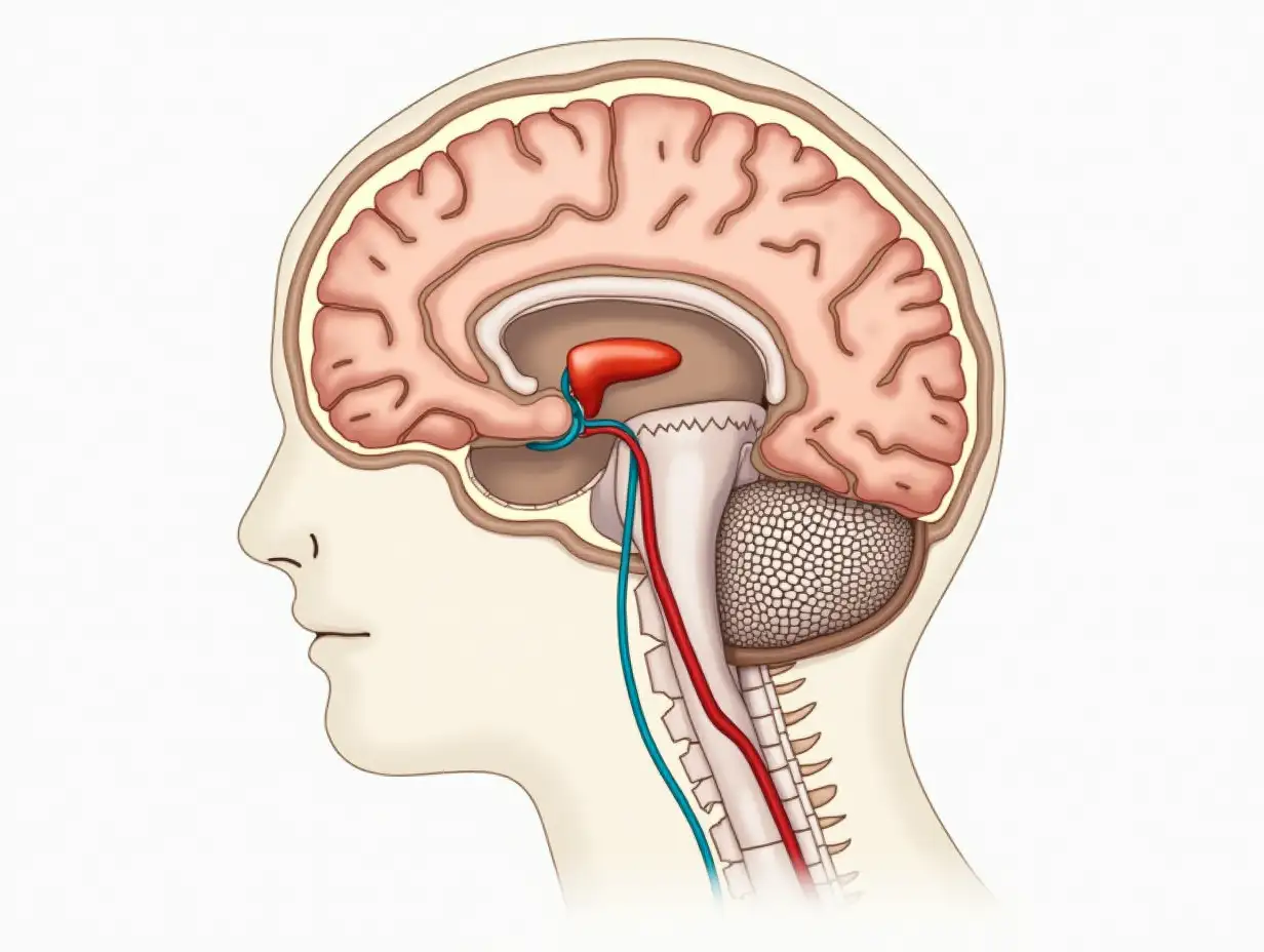 Illustration-of-Human-Brain-Hypothalamus-Pituitary-Gland-and-Spinal-Cord-Connection