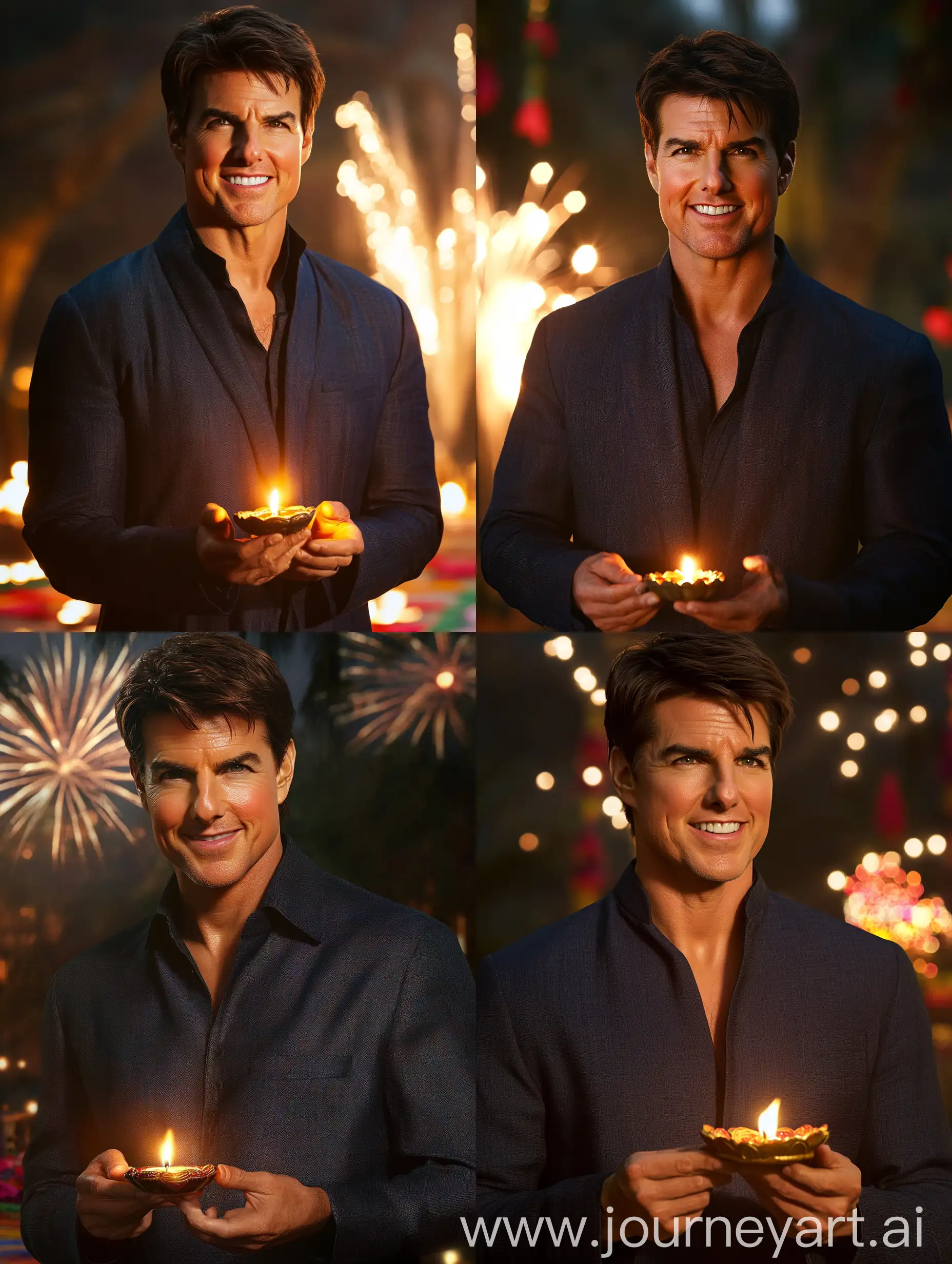 Tom-Cruise-Celebrating-Diwali-in-Traditional-Indian-Sherwani