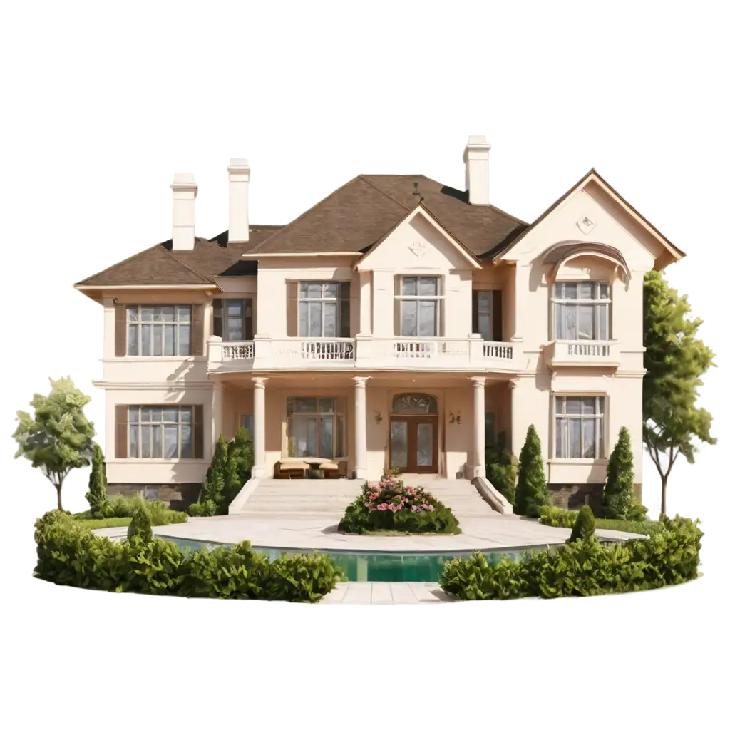 Luxurious-Mansion-PNG-Elegant-Estate-Illustration-for-Digital-Designs