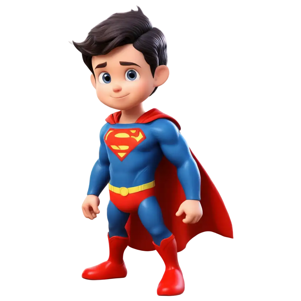 superman  young  boy cartoon