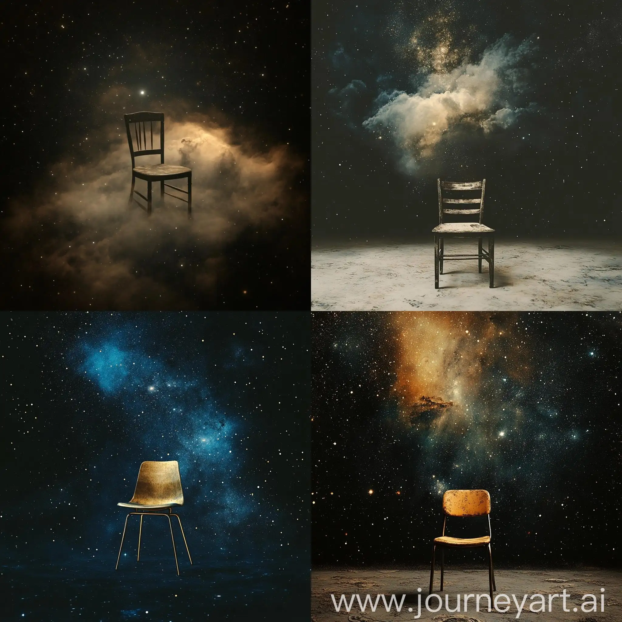 Solitary-Empty-Chair-Floating-in-Outer-Space