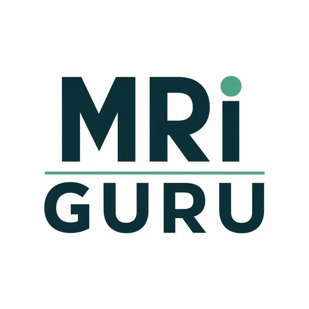 a vector logo design,with the text "MRI guru", main symbol:MRI,Moderate,be used in healthcare industry,clear background