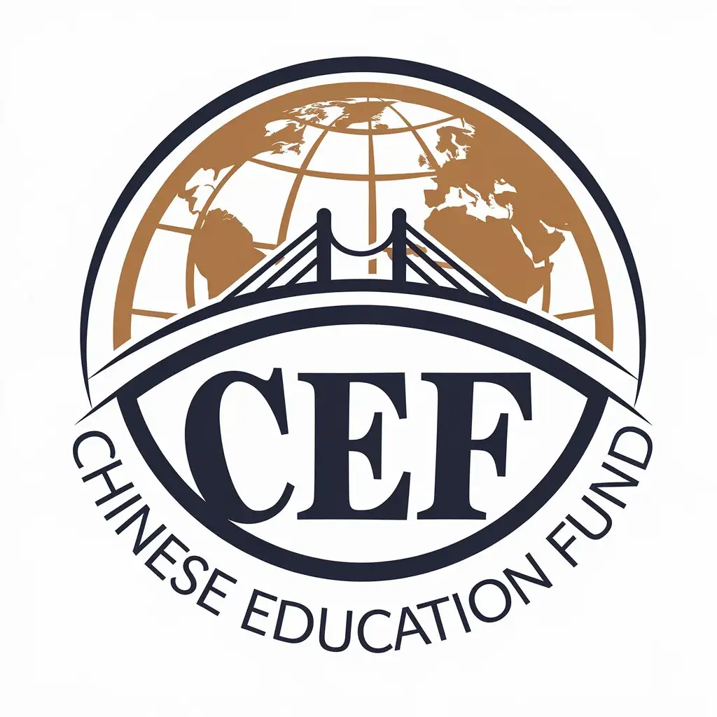 LOGO-Design-For-Chinese-American-Education-Fund-Earth-and-Bridge-Symbol-for-Cultural-Exchange