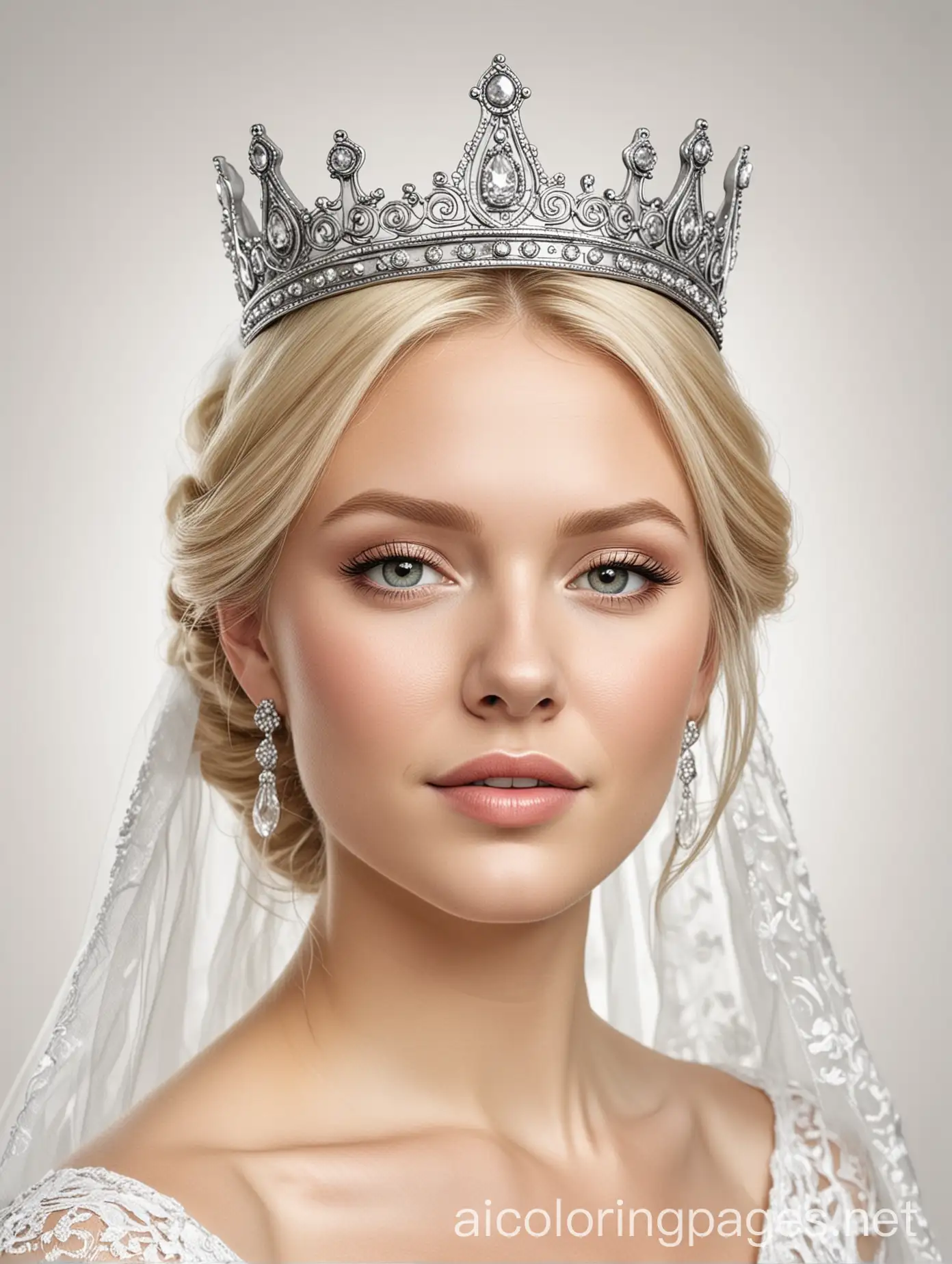 Realistic-Blonde-Bride-Coloring-Page-for-Kids