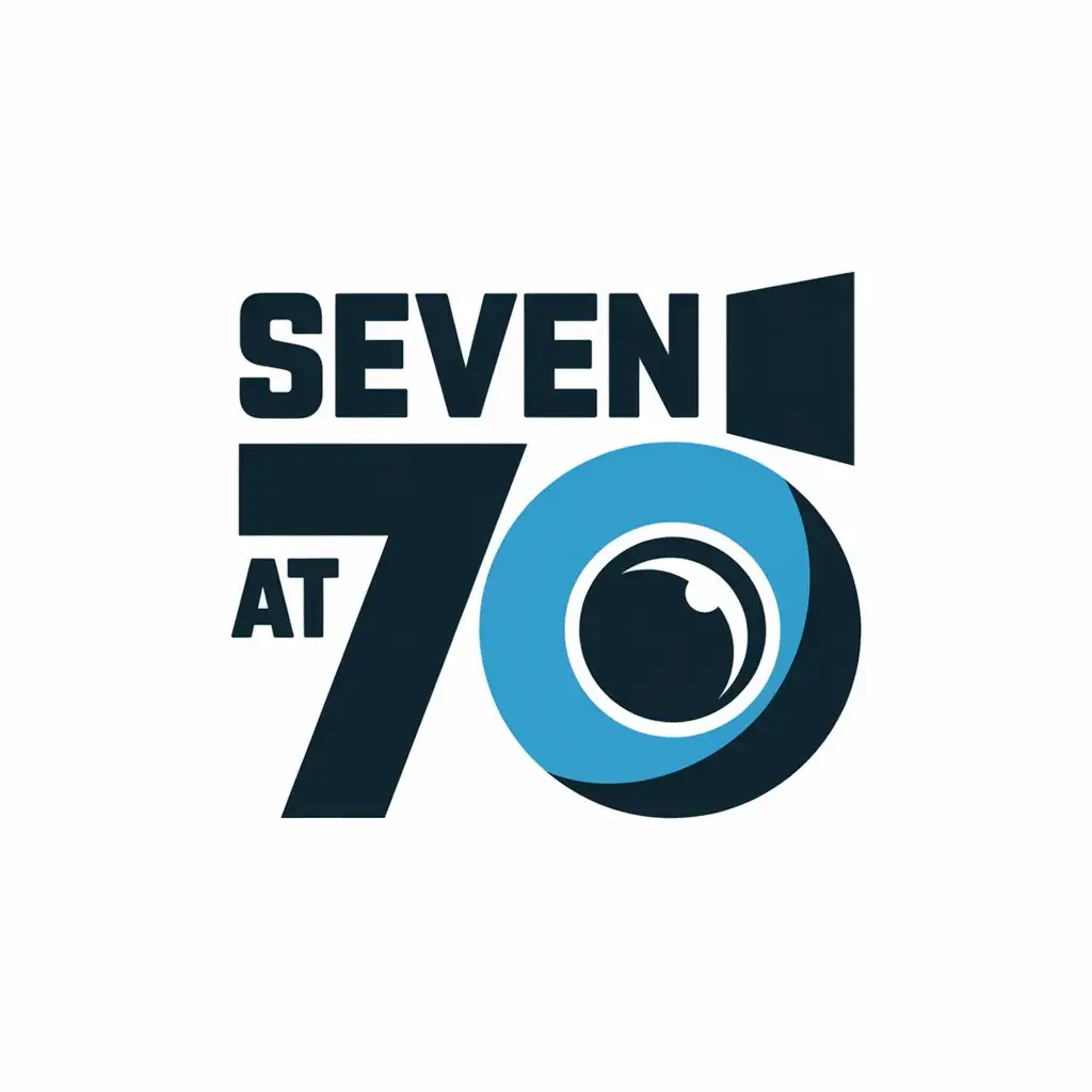 LOGO Design for Seven at 70 Camera Symbol with Moderate Style for Entertainment Industry