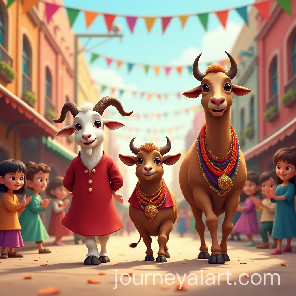 Eid-Street-Celebration-with-Children-and-Festive-Animals