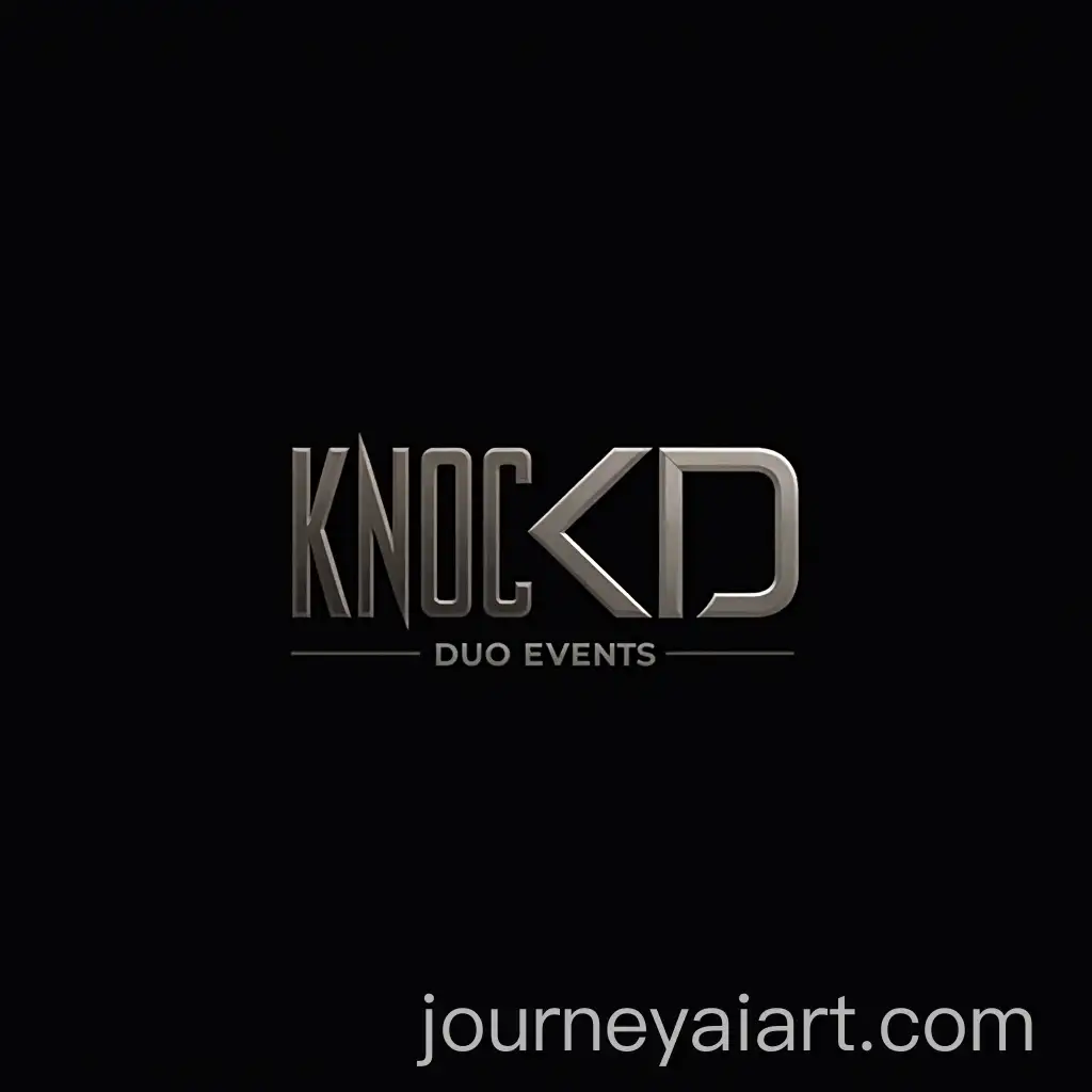 Modern-KNOCKOUT-Logo-with-Metallic-KD-and-DUO-EVENTS-Text