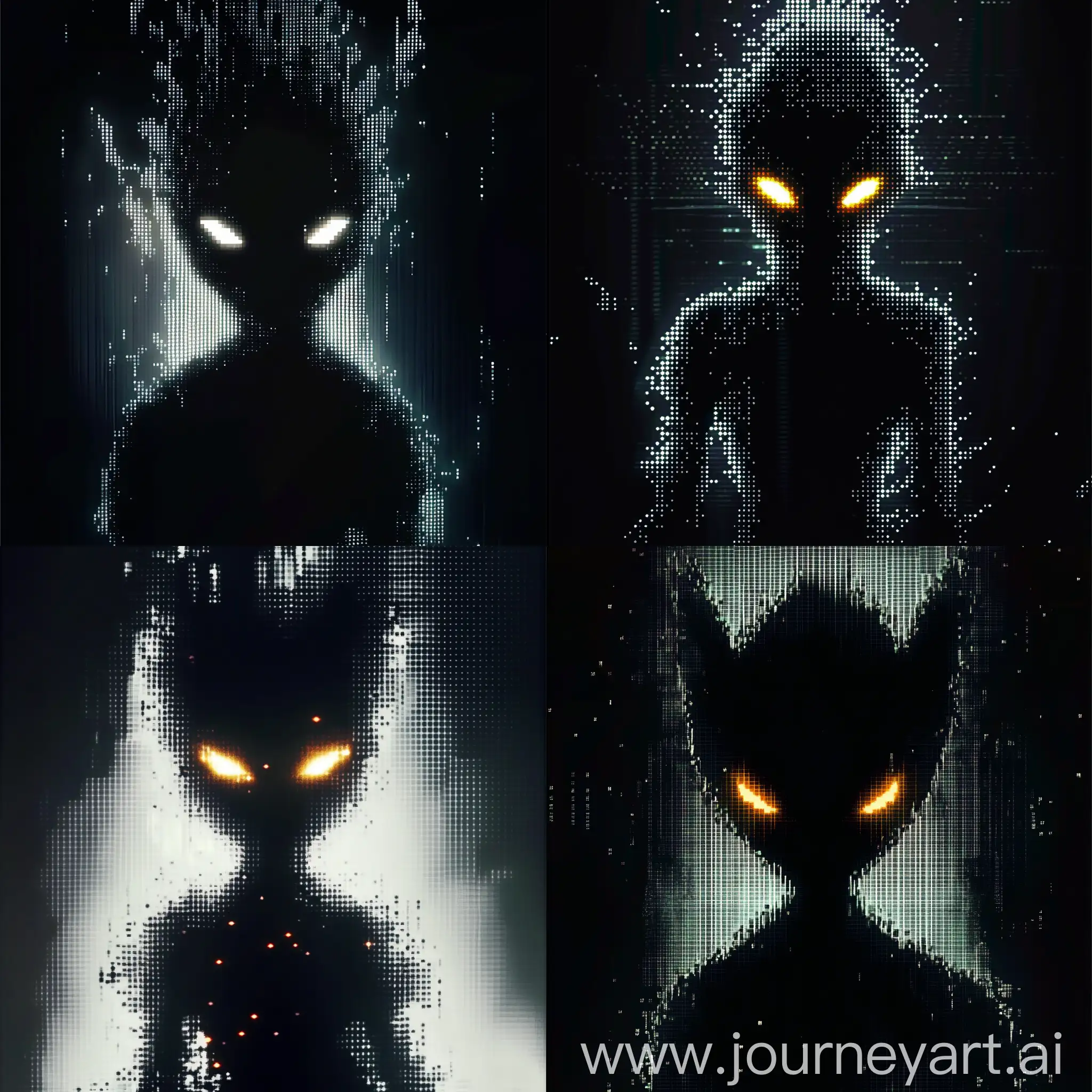 Ominous-Pixelated-Alien-Figure-with-Glowing-Eyes-in-the-Digital-Void