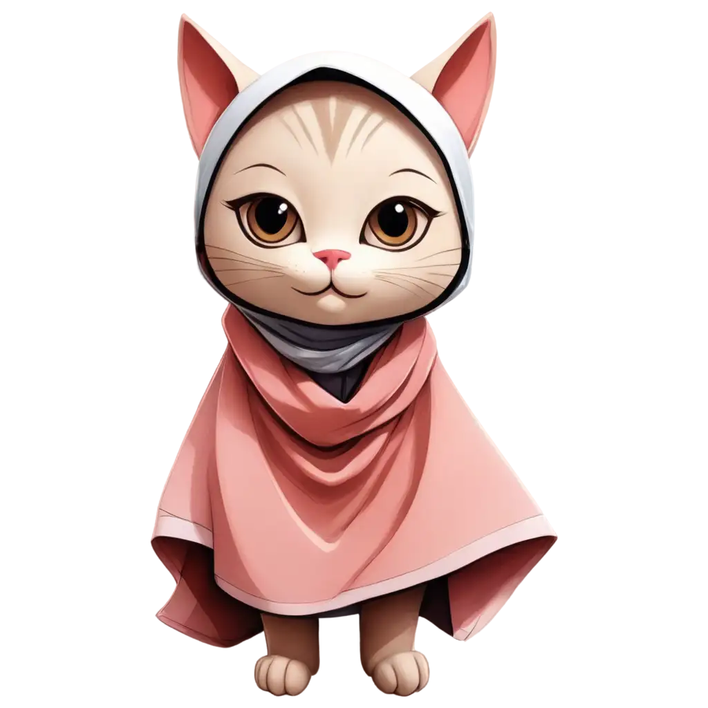 Cartoon-Cat-with-Hijab-PNG-Image-Playful-and-Cultural-Artistry