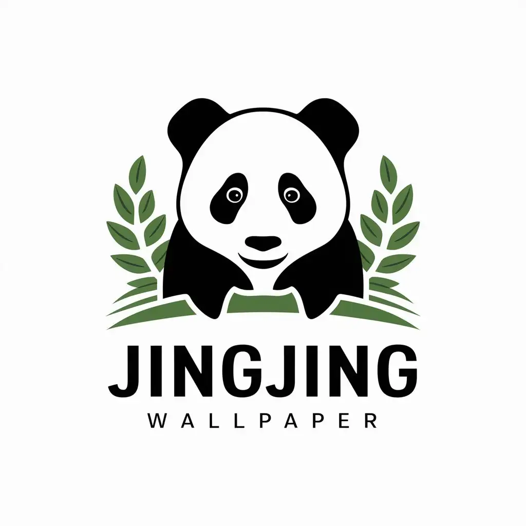 LOGO-Design-For-Jingjing-Wallpaper-Pandathemed-Vector-Logo-for-Travel-Industry