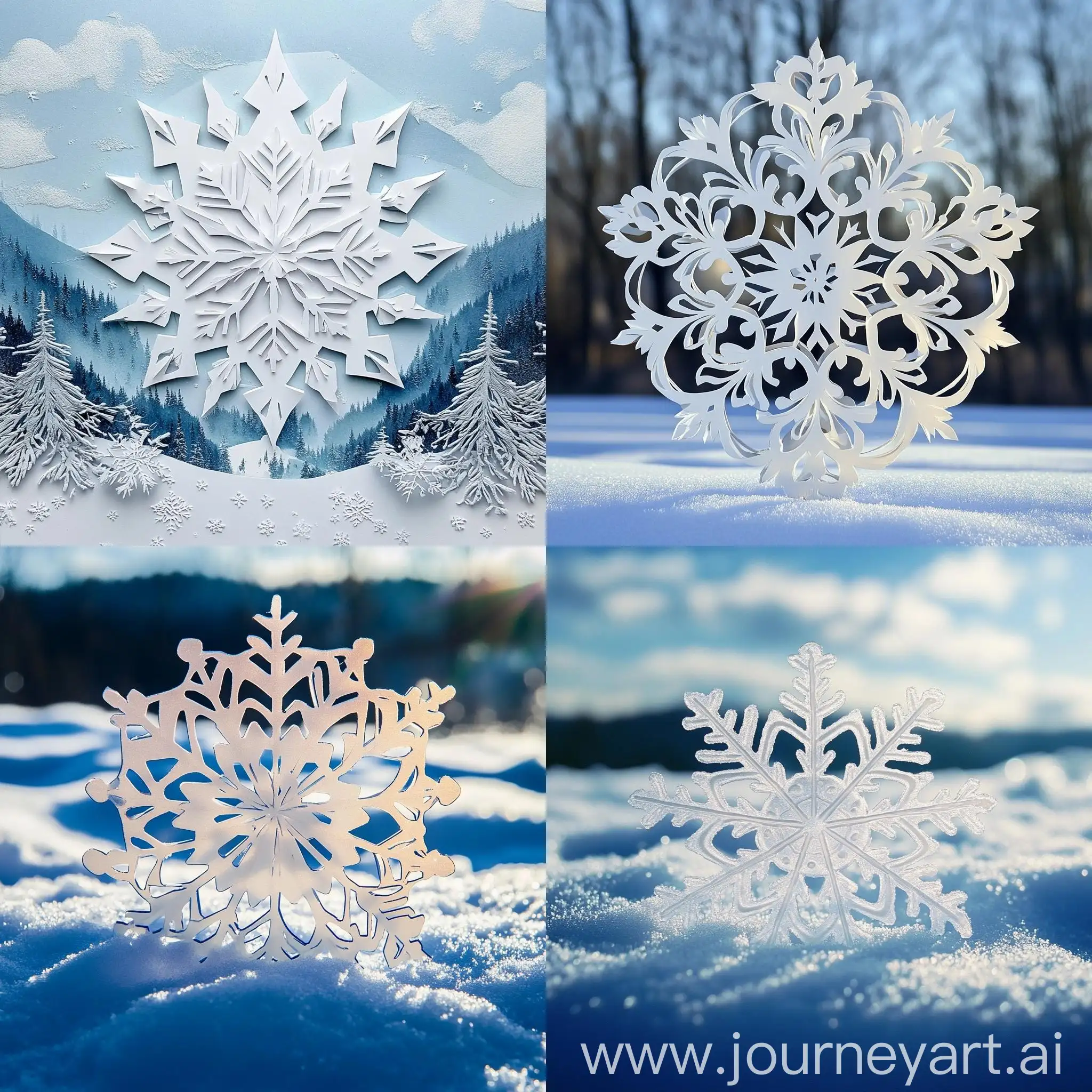 Snowflake-Piece-by-Piece-in-Snowy-Landscape