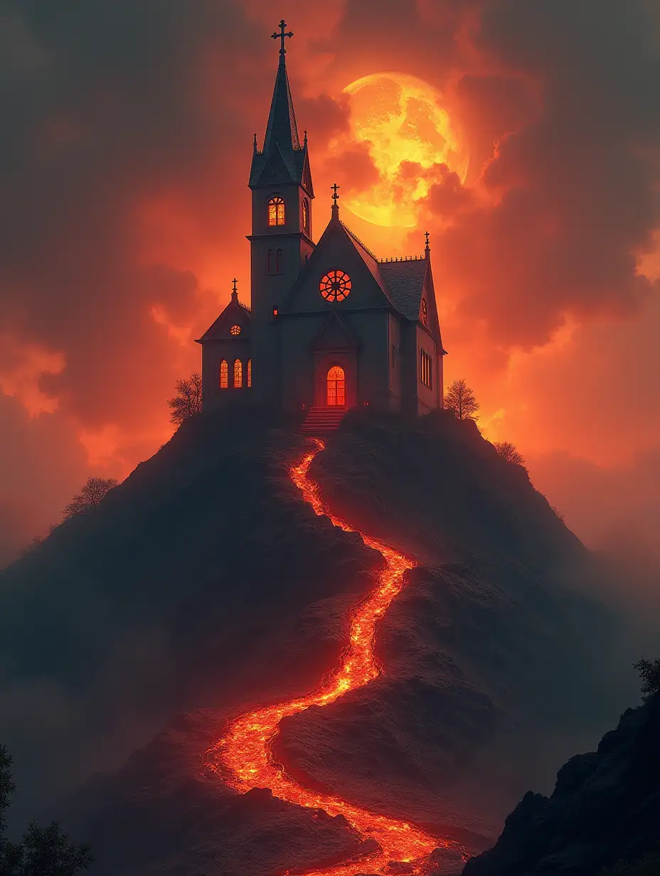 Realistic-Depiction-of-a-Satanic-Church-on-a-Volcano