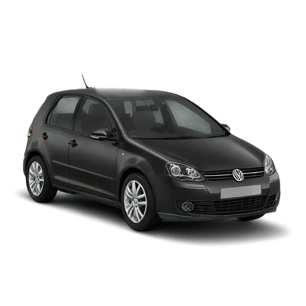 PNG-Image-of-a-Sleek-Black-VW-Golf-5-Enhance-Your-Visual-Content-with-HighQuality-PNG-Format