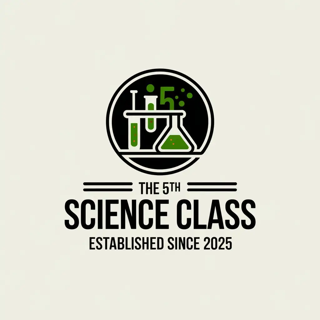 LOGO-Design-For-The-5th-Science-Class-TechnologyVintageScience-Theme-with-Established-Since-2025