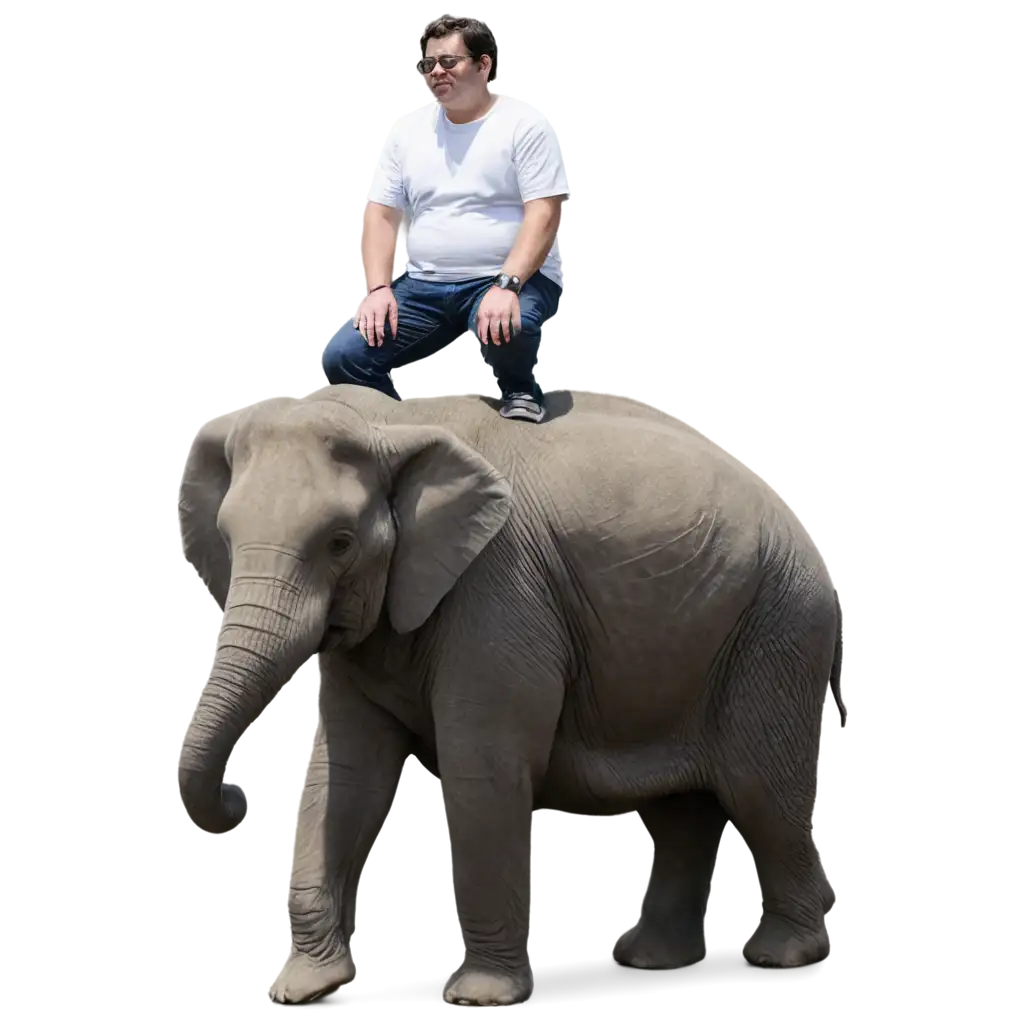 Fat-Man-on-Elephant-PNG-Image-High-Quality-and-Versatile-Format-for-Creative-Use