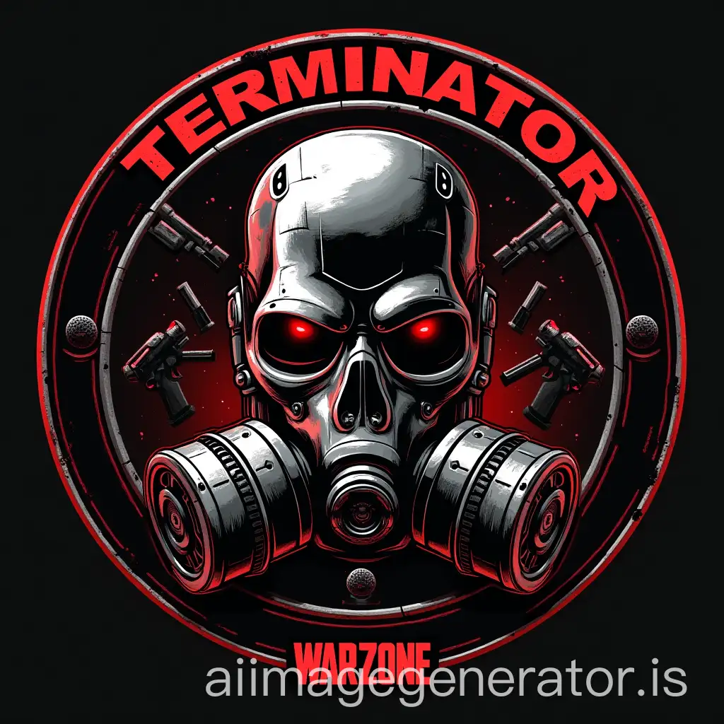 Futuristic-Terminator-Logo-with-Gas-Mask-Weapons-and-Warzone-Theme