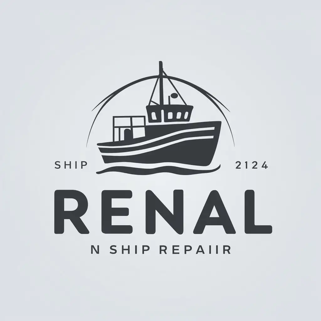 LOGO-Design-For-RENAL-Fishing-Boat-Theme-for-Ship-Repair-Industry