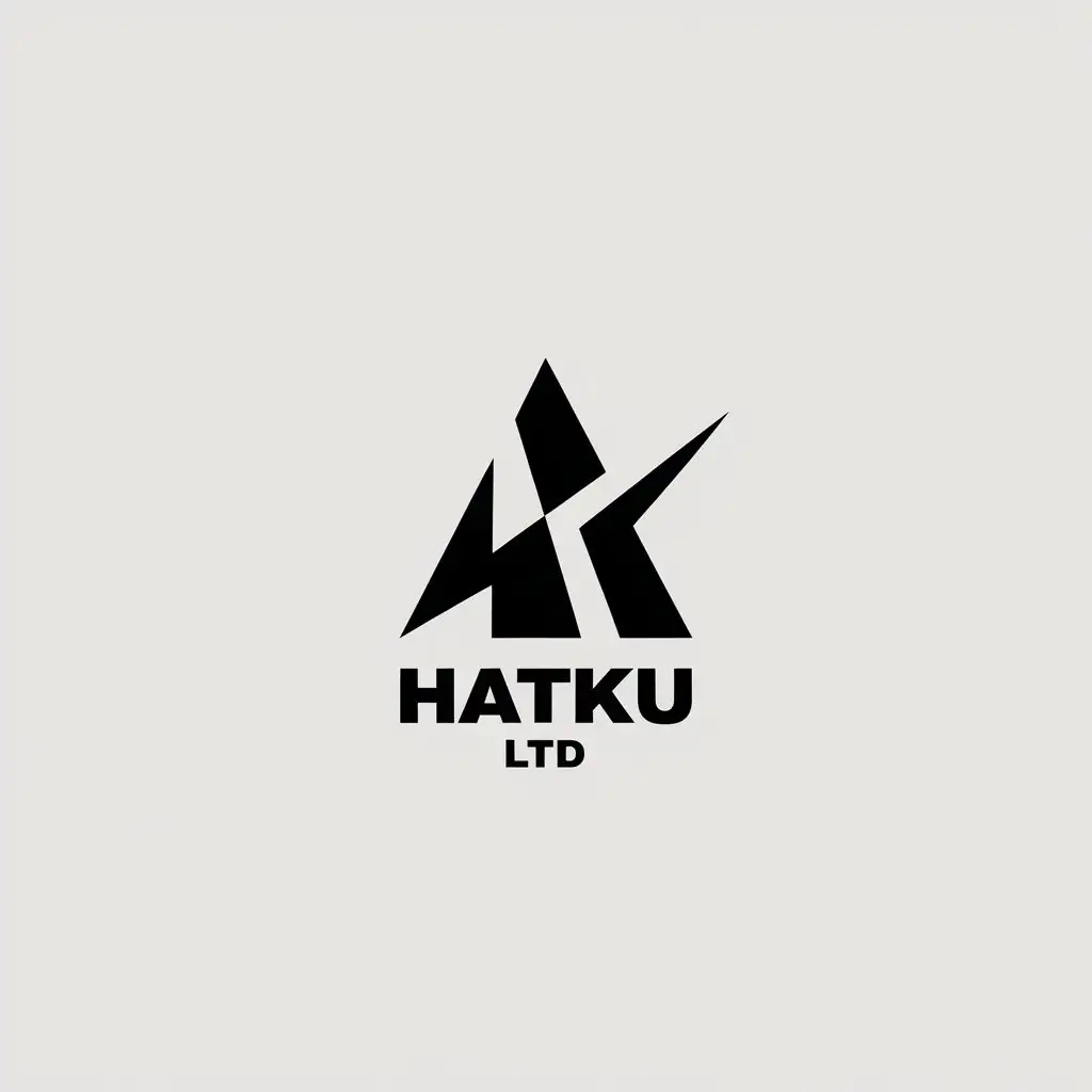 LOGO Design for Hatku LTD Sharp and Minimalistic Logo Design